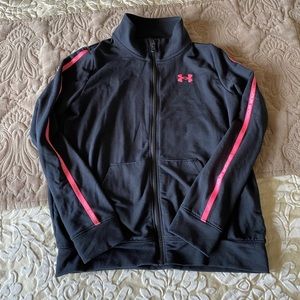 Girls Under Armour Sports Jacket Sweater Youth Large YLG